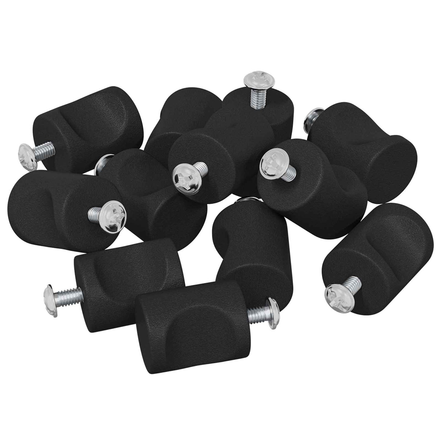 Pomello per mobile Vidaxxl 12 pezzi nero 18 x 23 mm in ferro