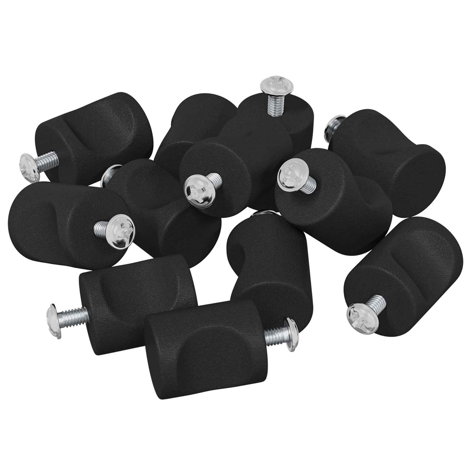 Pomello per mobile Vidaxxl 12 pezzi nero 18 x 23 mm in ferro