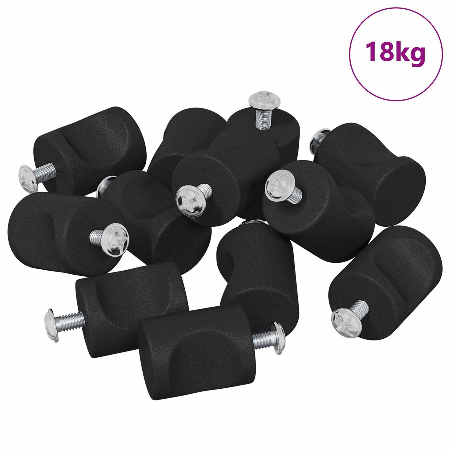 Pomello per mobile VidaXL 1011 pezzi in ferro nero