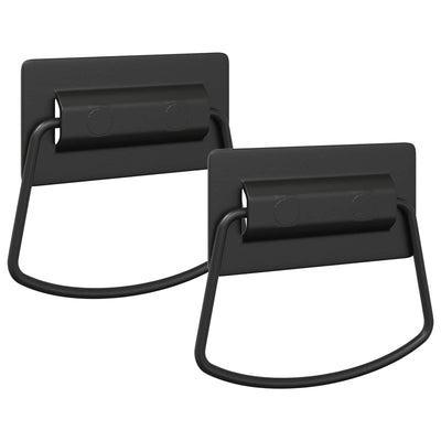 Maniglie per armadi Vidaxxl 2 pezzi nere 85 x 45 mm in metallo