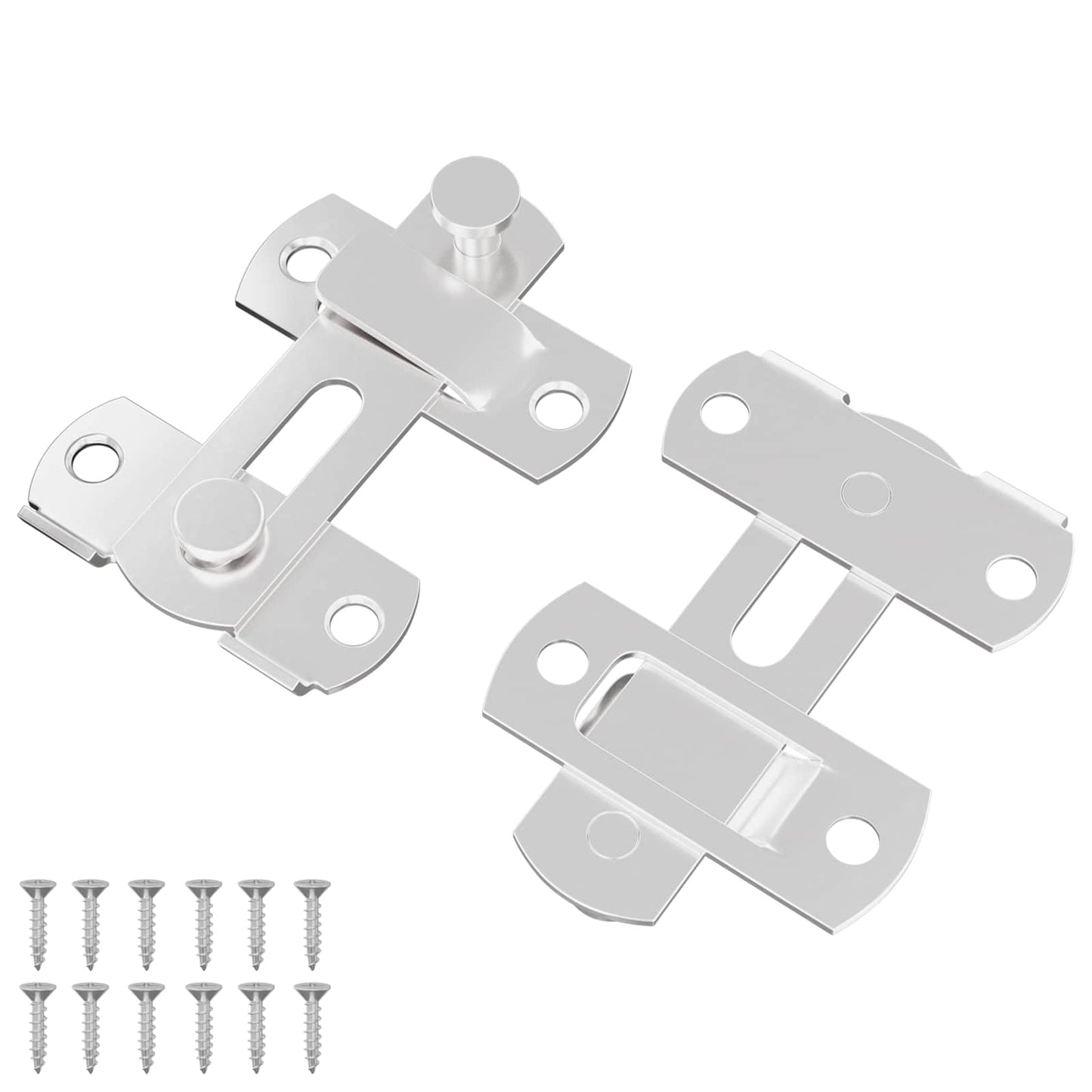 Vidaxl deurslot 2 pcs zilver 70 x 8 mm staal