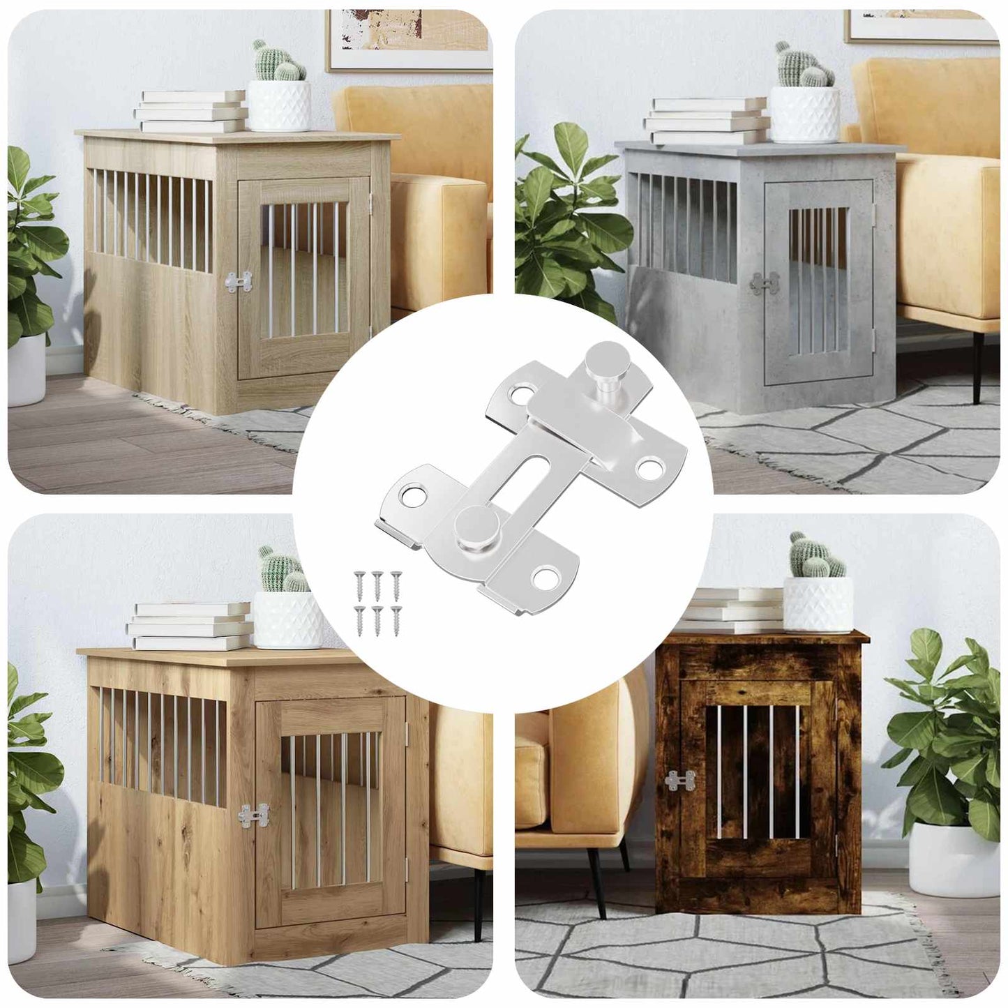 Vidaxxl cerradura de puerta 423 piezas plata 70 x 8 mm acero