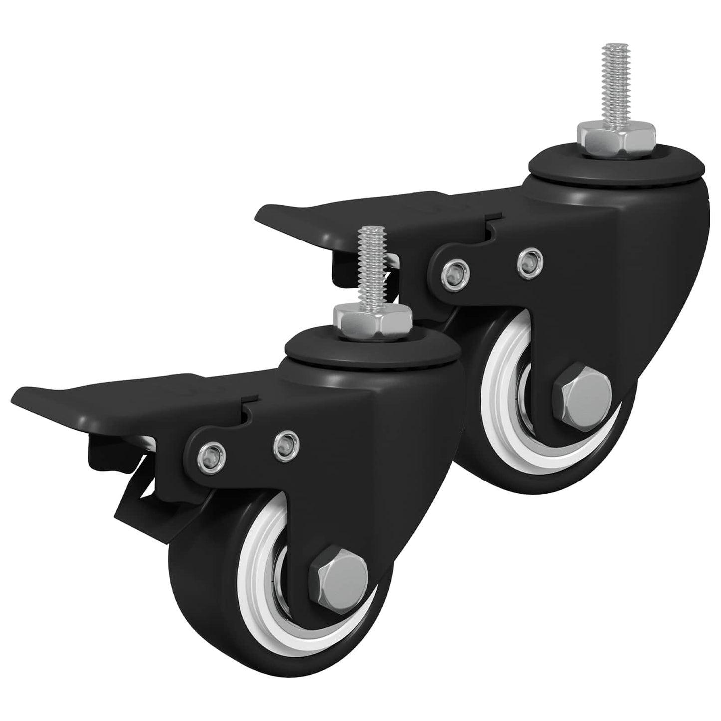 Ruote Vidaxx 2 pz nere m6 x 37 mm ghiaccio e nylon