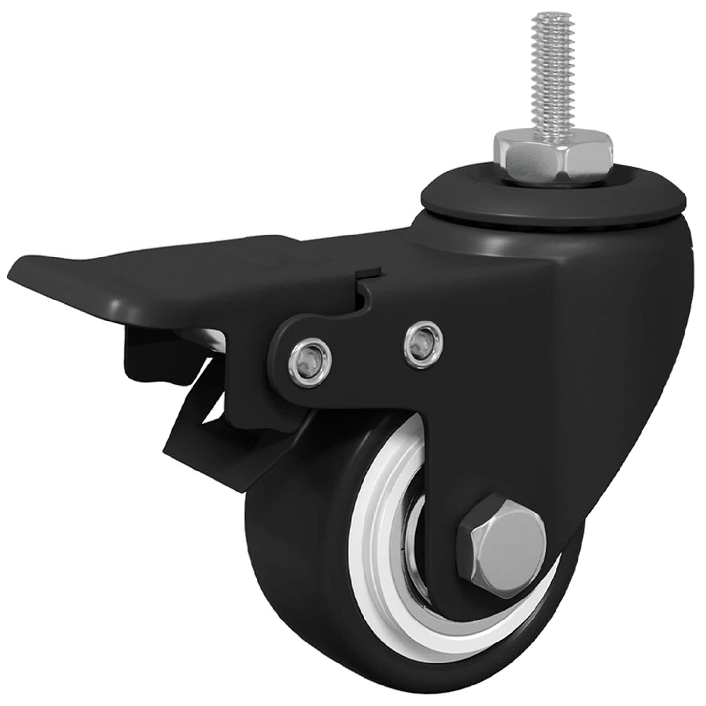 Ruote Vidaxx 12 pz nere m6 x 37 mm ghiaccio e nylon