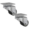 Vidaxl caster 2 pcs zilver 44,1 x 44,1 x 1,95 mm nylon