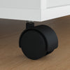 Ruota girevole Vidaxx 2 pezzi nera 39,5 x 39,5 x 37,8 mm ferro e PP
