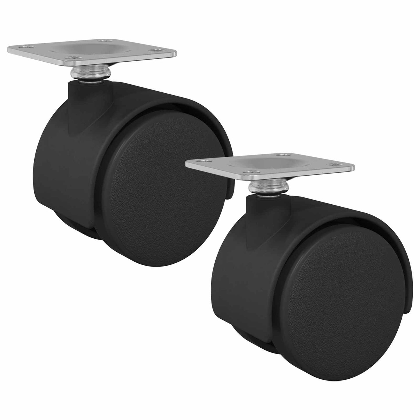Ruota girevole Vidaxx 2 pezzi nera 39,5 x 39,5 x 37,8 mm ferro e PP