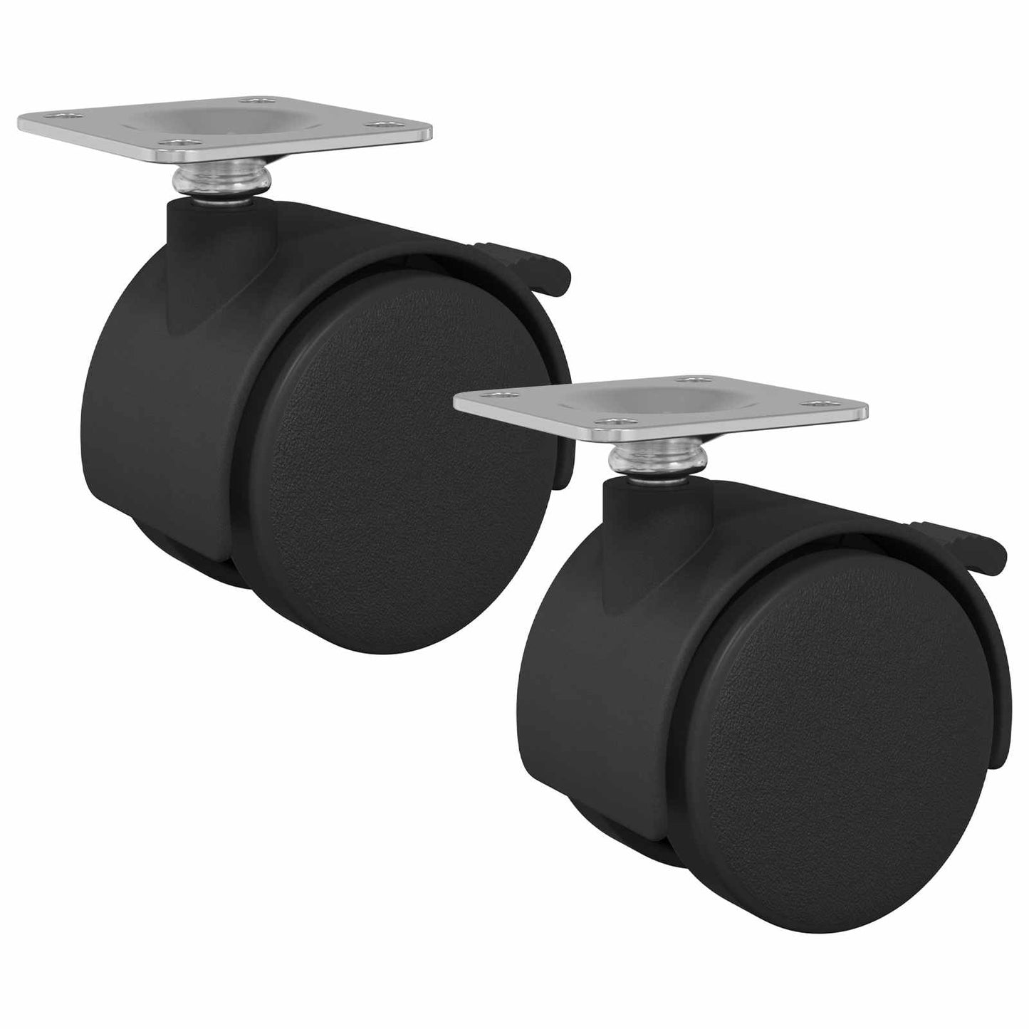 Vidaxx rueda 2 piezas negro 39,5 x 39,5 x 37,8 mm hierro y polipropileno