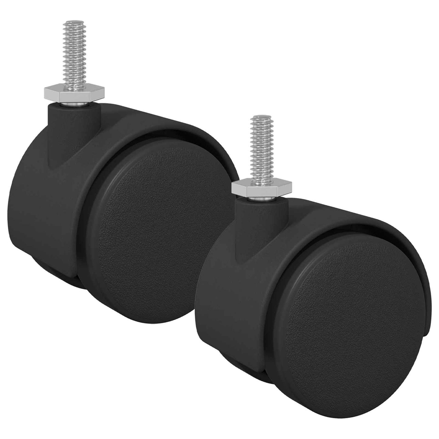Ruote VidaXL 2 pz nere 40,1 x 37,8 mm pp e ferro