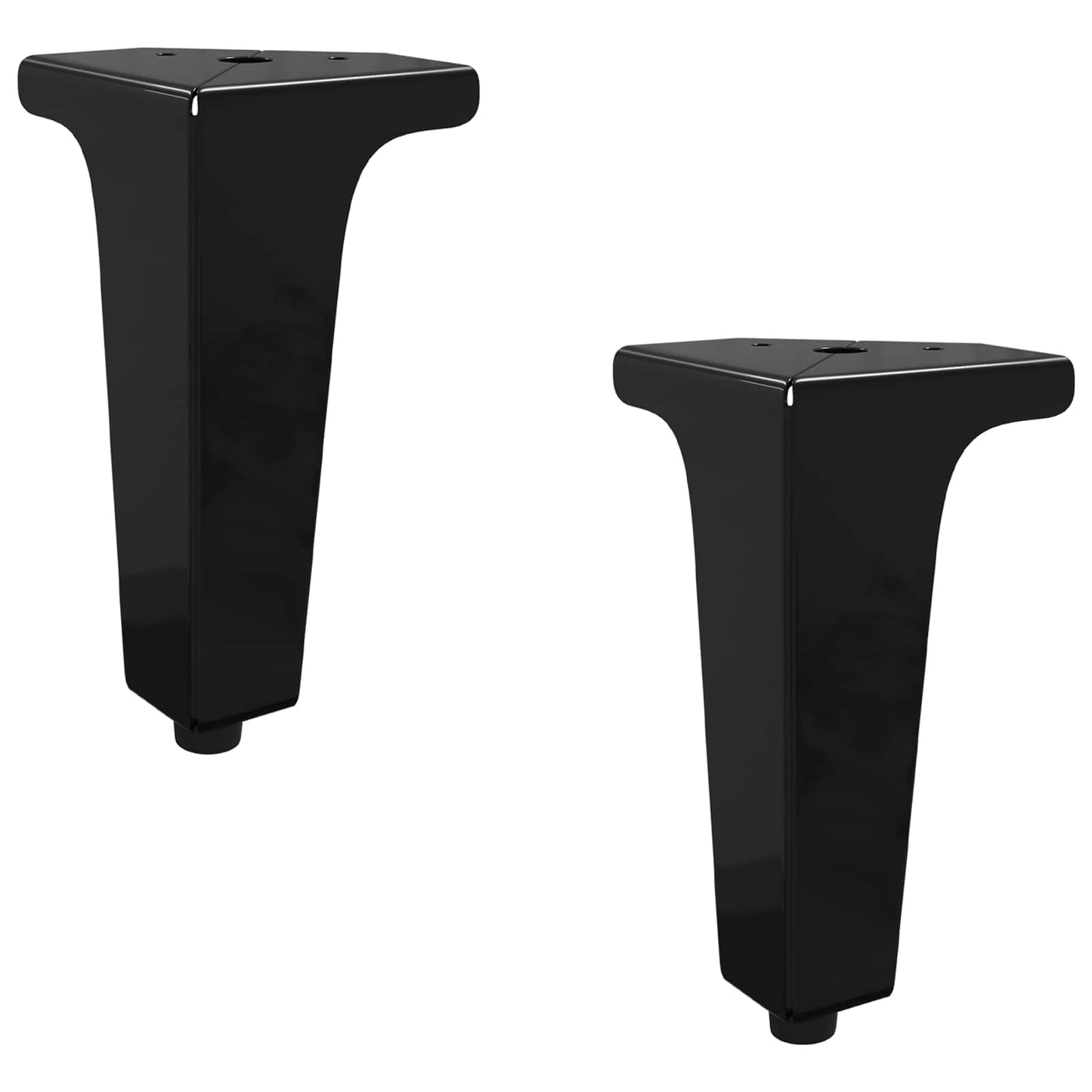 Gambe per mobili Vidaxxl 2 pezzi nero 54,1 x 54,1 x 100 mm ferro