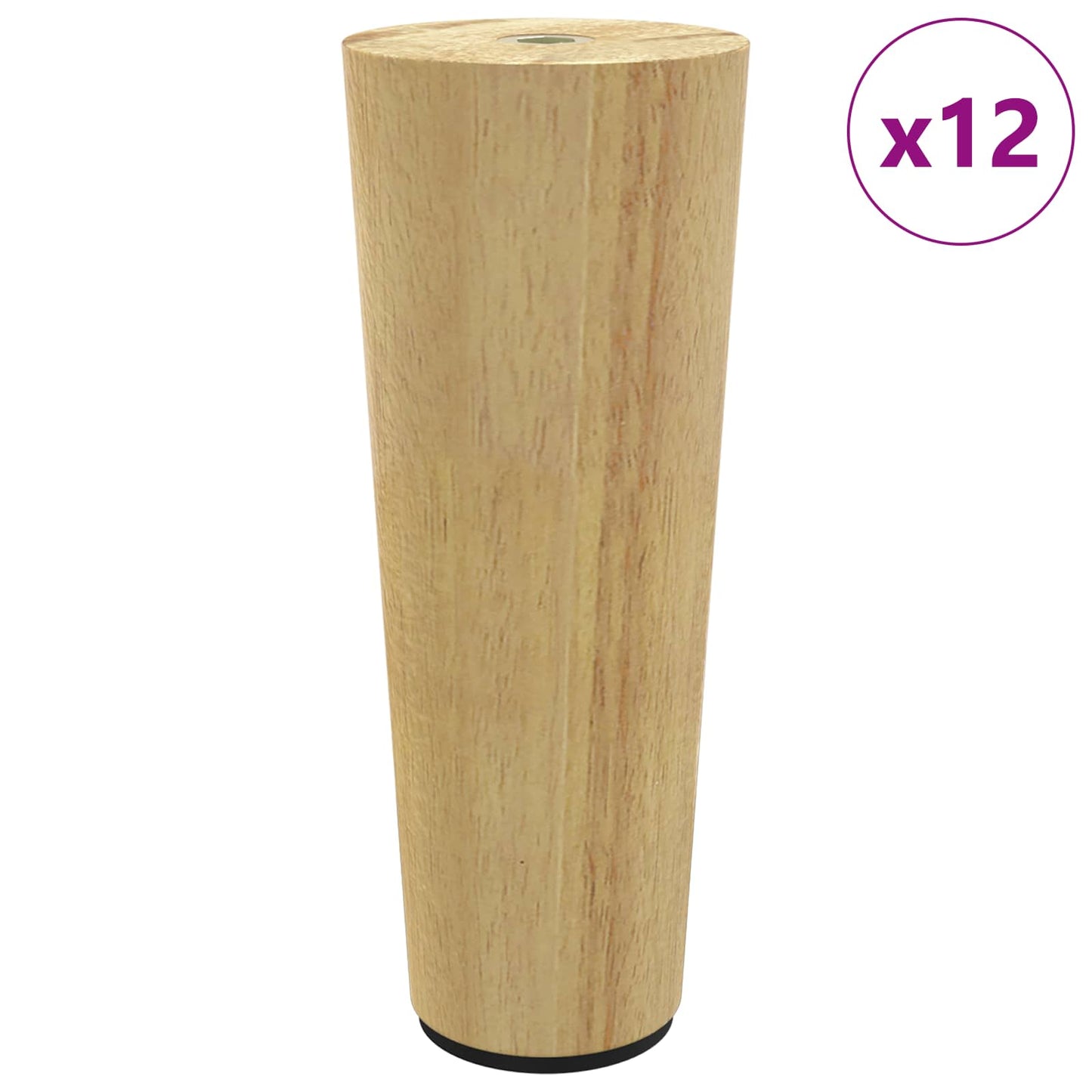 Gambe per mobili Vidaxxl 12 pz marrone ø 44 x 100 mm legno massello di eucalipto