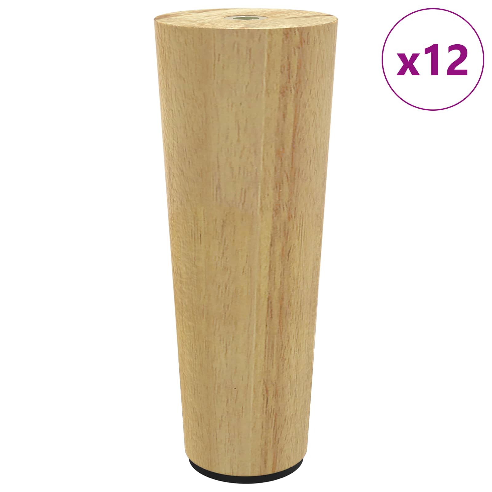 Gambe per mobili Vidaxxl 12 pz marrone ø 44 x 100 mm legno massello di eucalipto