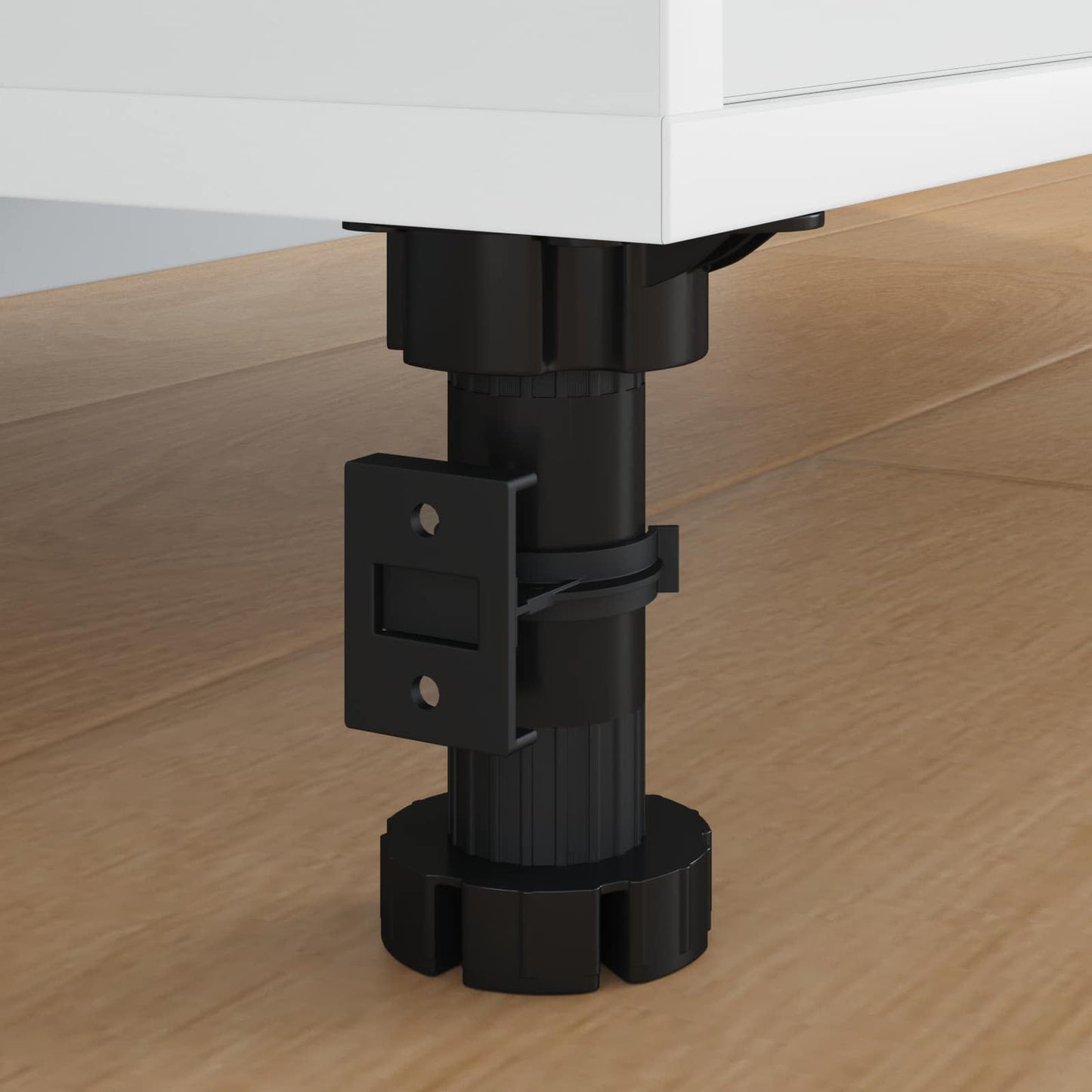 Gambe per mobili Vidaxxl regolabili 2 pz nere 46 x 46 x 128 mm pp