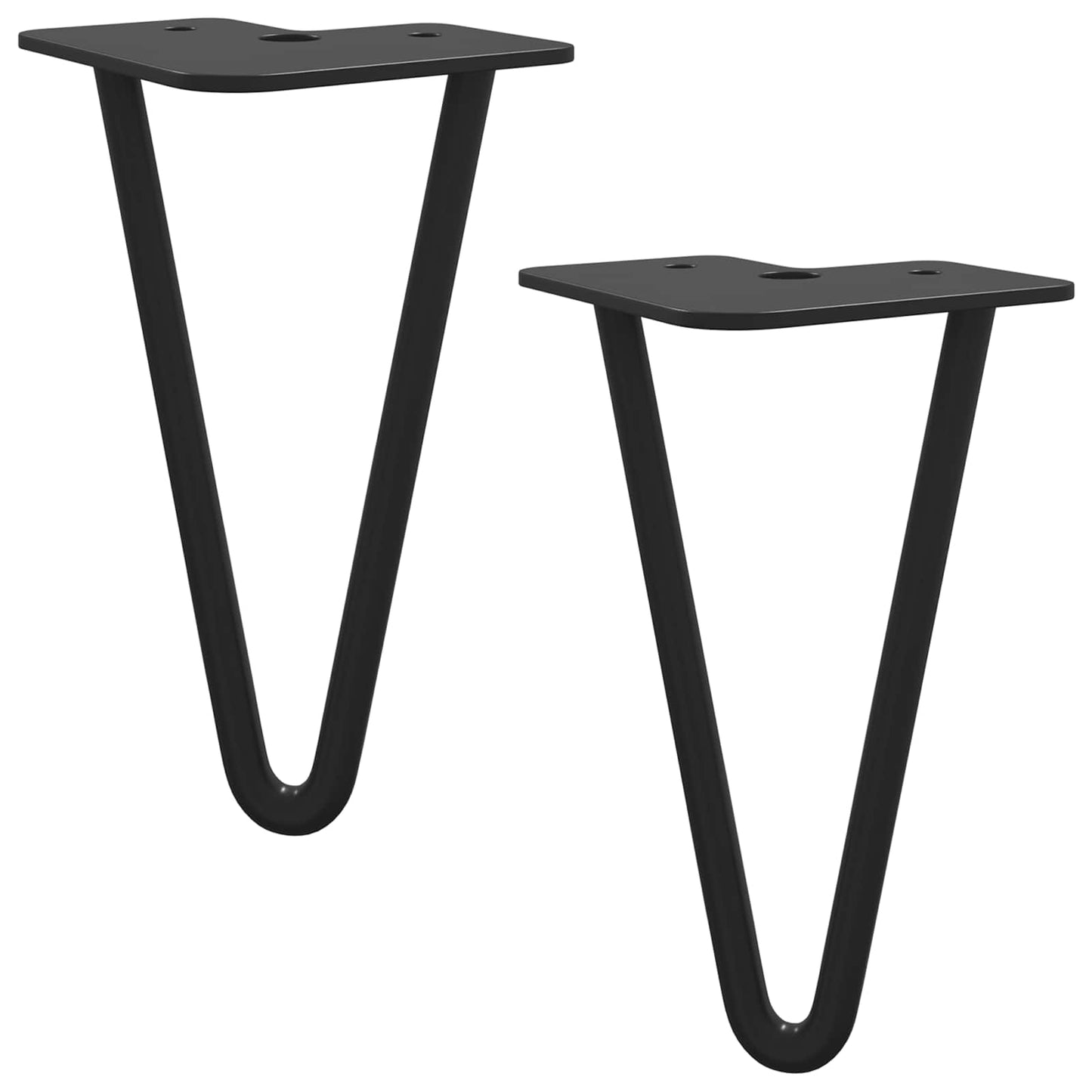 Gamba per mobile Vidaxxl 2 pezzi nero 54,1 x 54,1 x 100 mm ferro