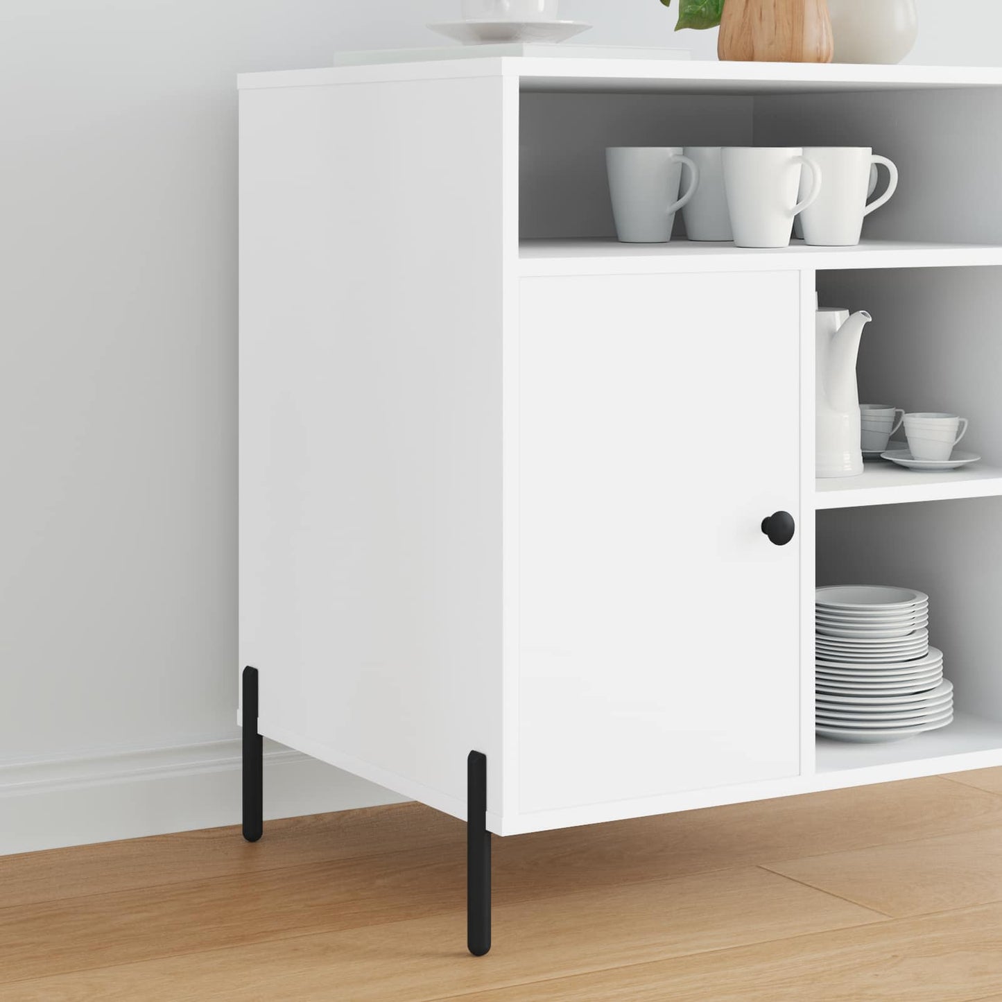 Gambe per mobili Vidaxxl 12 pezzi in ferro nero 66 x 36 x 160 mm