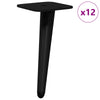 Piedini Vidaxxl 12 pz nero 56 x 56 x 100 mm ferro