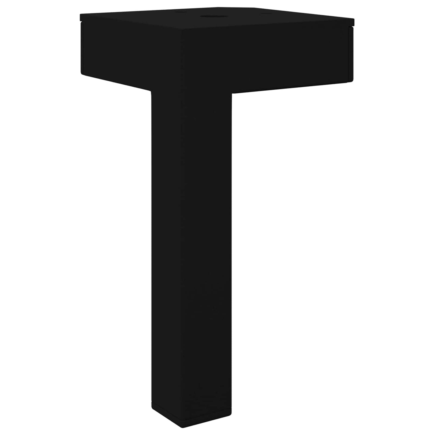 Vidaxl patas de pie 2 piezas negro 57 x 57 x 100 mm hierro