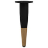 Gambe per mobili Vidaxxl 2 pz nero e oro ø 40 x 98 mm ferro