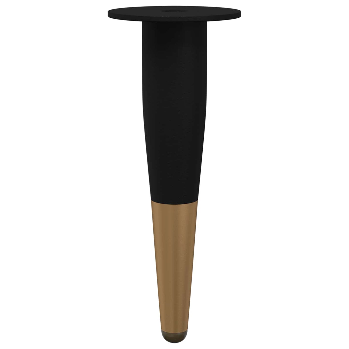 Gambe per mobili Vidaxxl 2 pz nero e oro ø 40 x 98 mm ferro