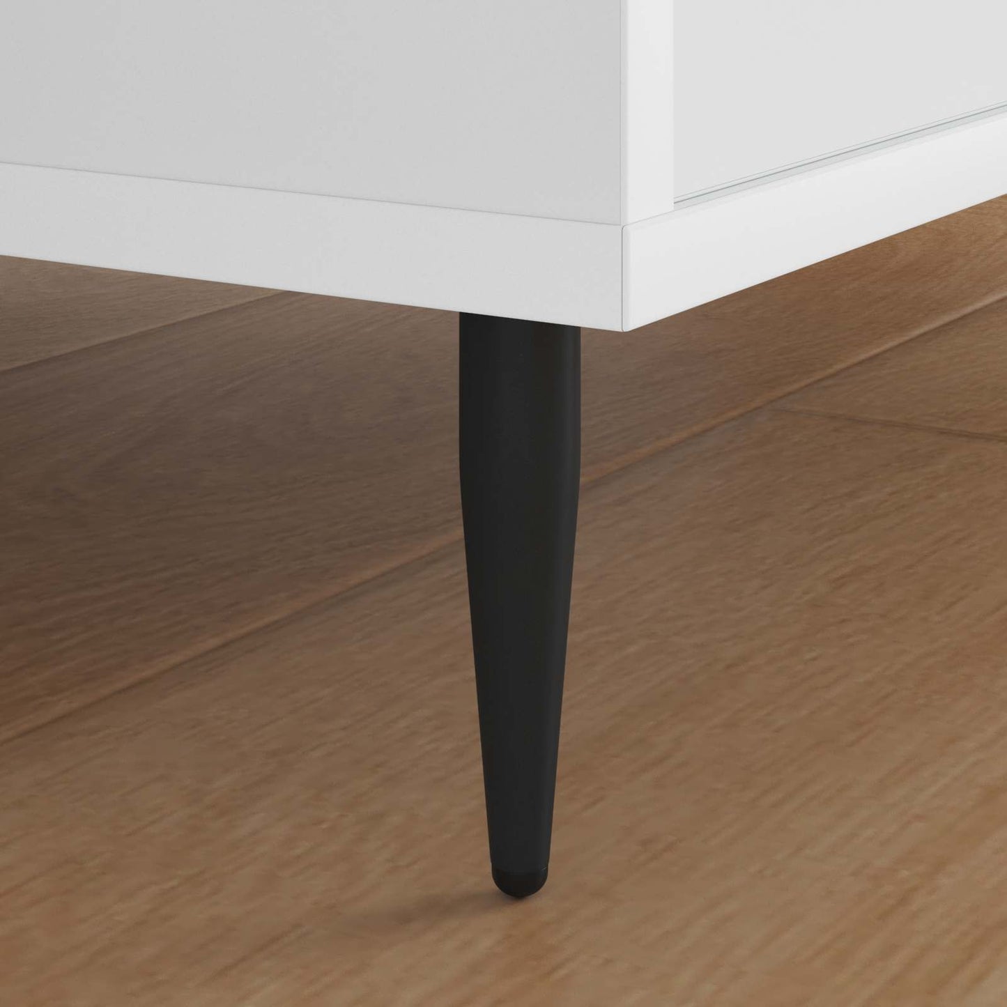 Gambe per mobili Vidaxxl 2 pz ferro nero ø 40 x 98 mm