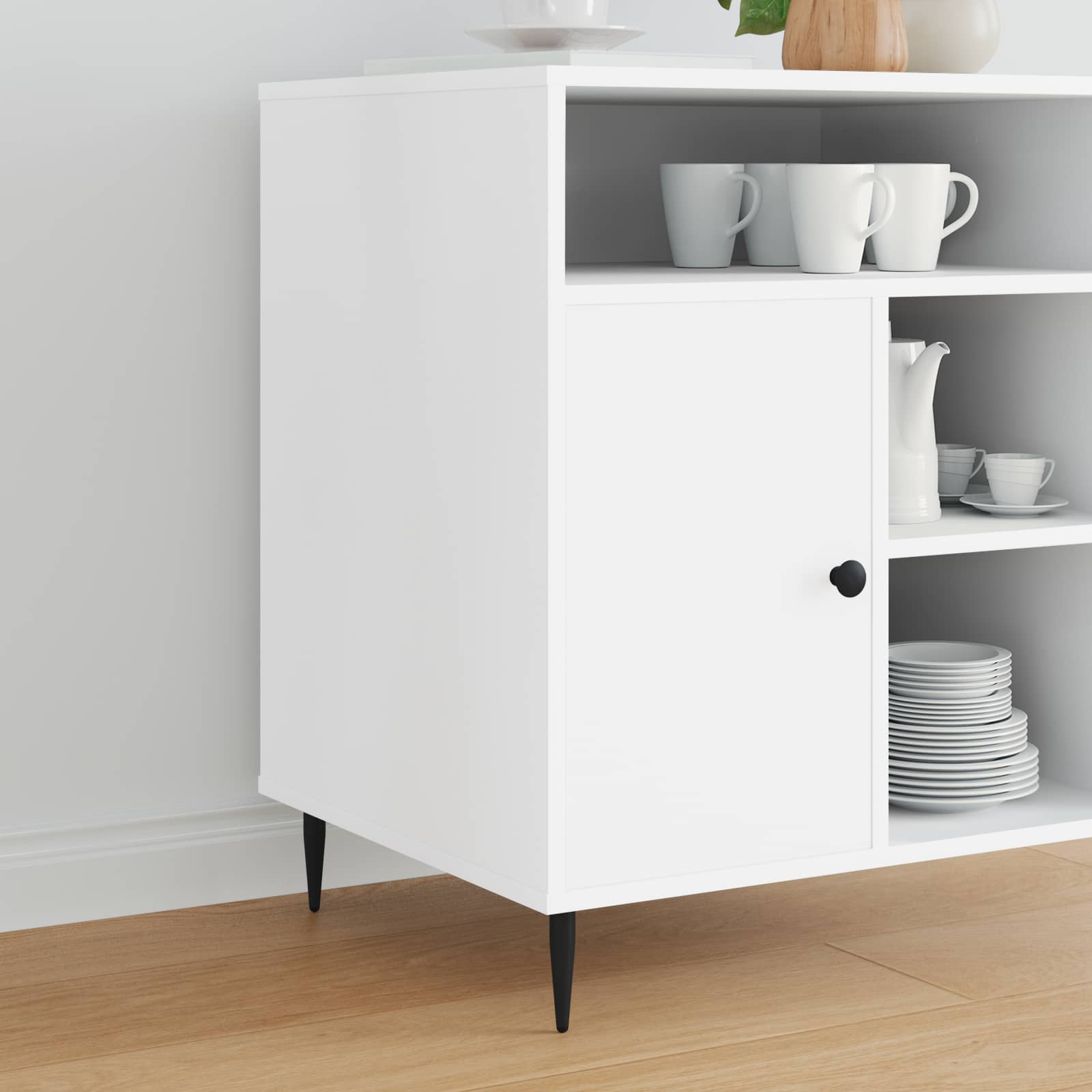 Gambe per mobili Vidaxxl 12 pz ferro nero ø 40 x 98 mm