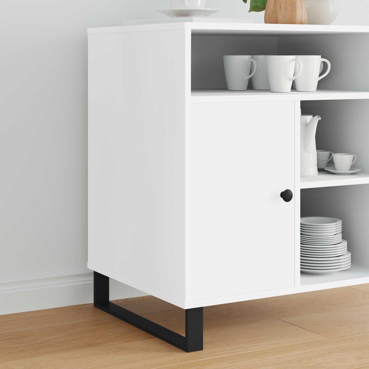 Gambe per mobili Vidaxxl 12 pz nero 481 x 40,5 x 100 mm ferro