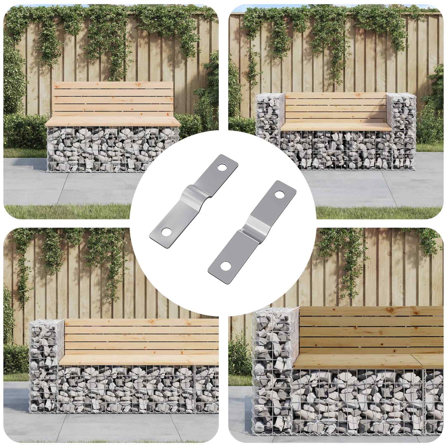 Piastra da stiro Vidaxx 2 pezzi argento 50 x 10 x 1,2 mm ferro