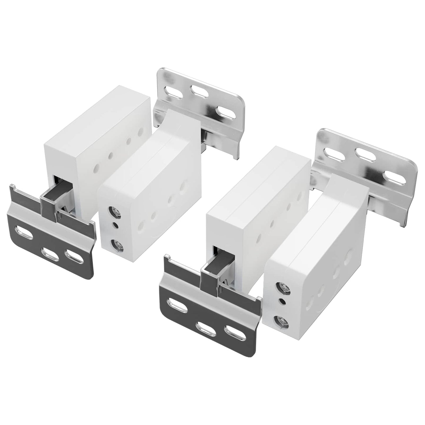 Vidaxl kast hangbeugel 2 pcs wit 70 x 48 x 19 mm ijzer en plastic