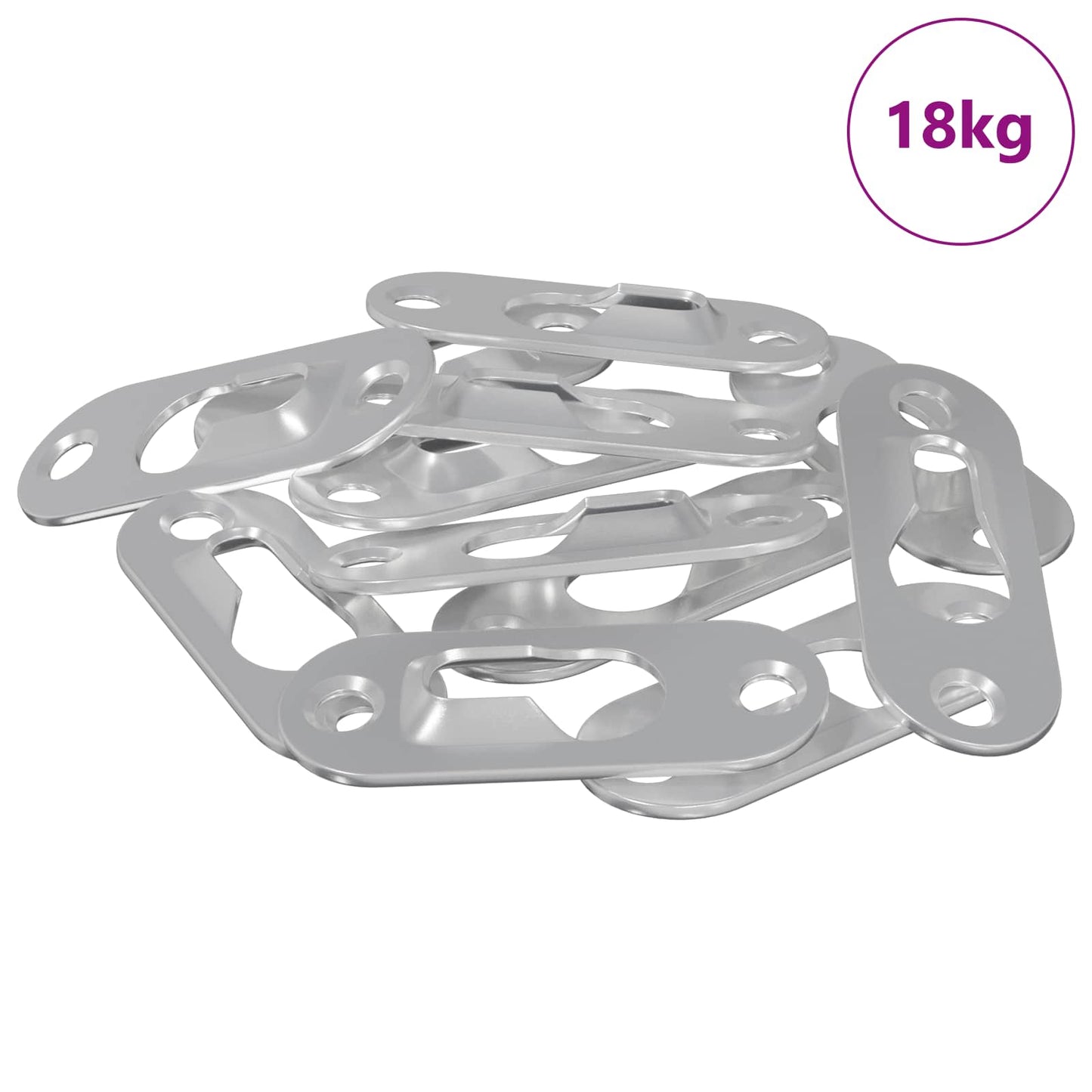 Vidaxl sleufhanger 3673 pcs zilver 45 x 16 x 3.5 mm ijzer