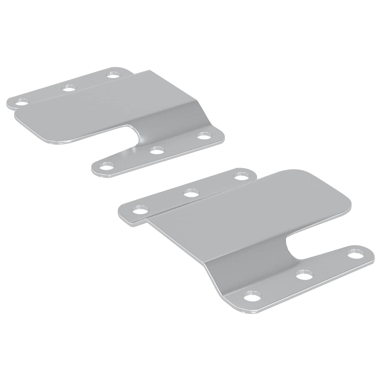 Vidaxl flush mount beugel 2 pcs zilver 75 x 66 x 1,4 mm staal