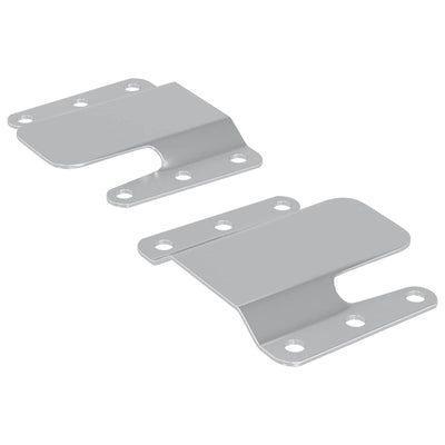 Vidaxl flush mount beugel 2 pcs zilver 75 x 66 x 1,4 mm staal