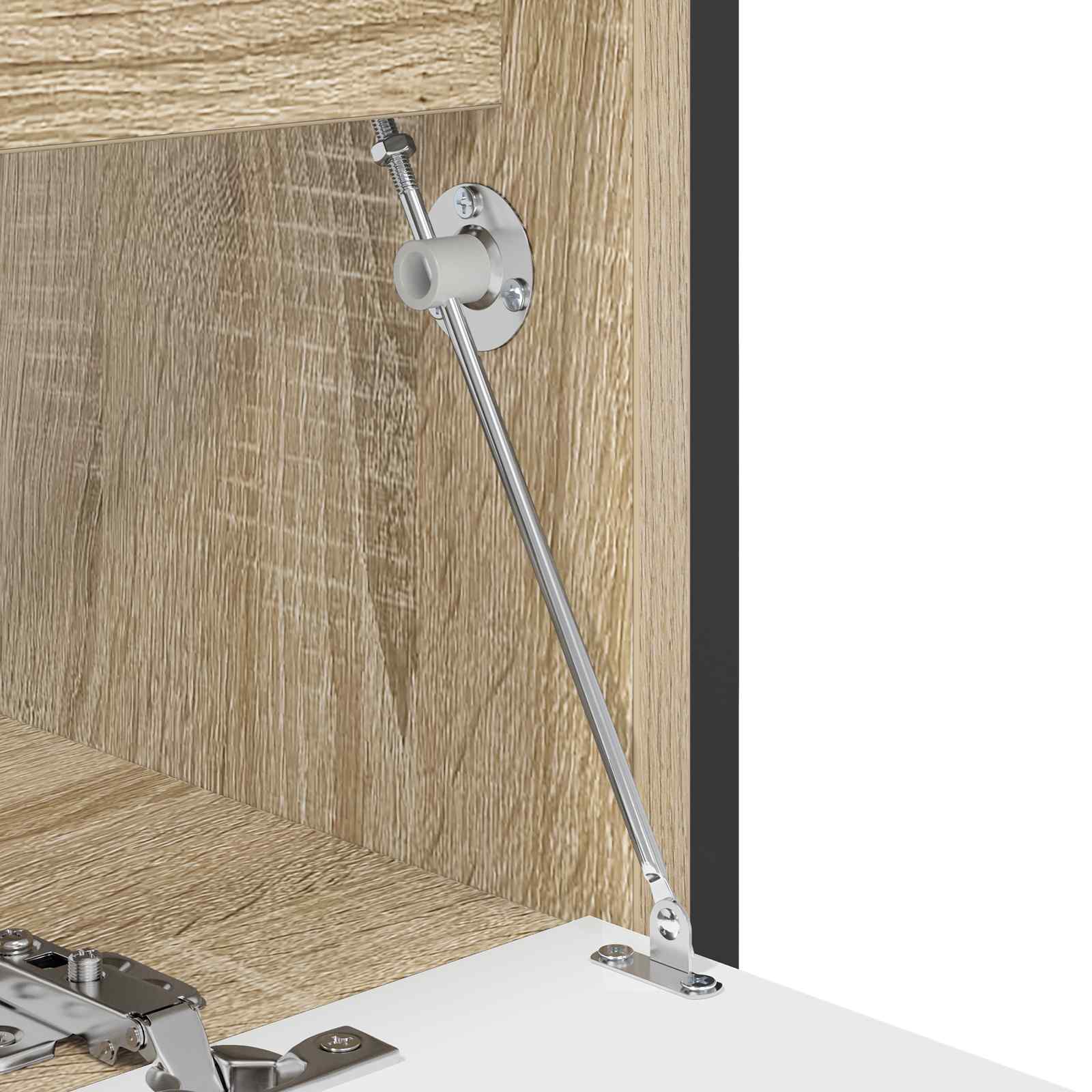 Cerniera di supporto coperchio Vidaxxl 2 pezzi argento 194 x 36 x 18 mm