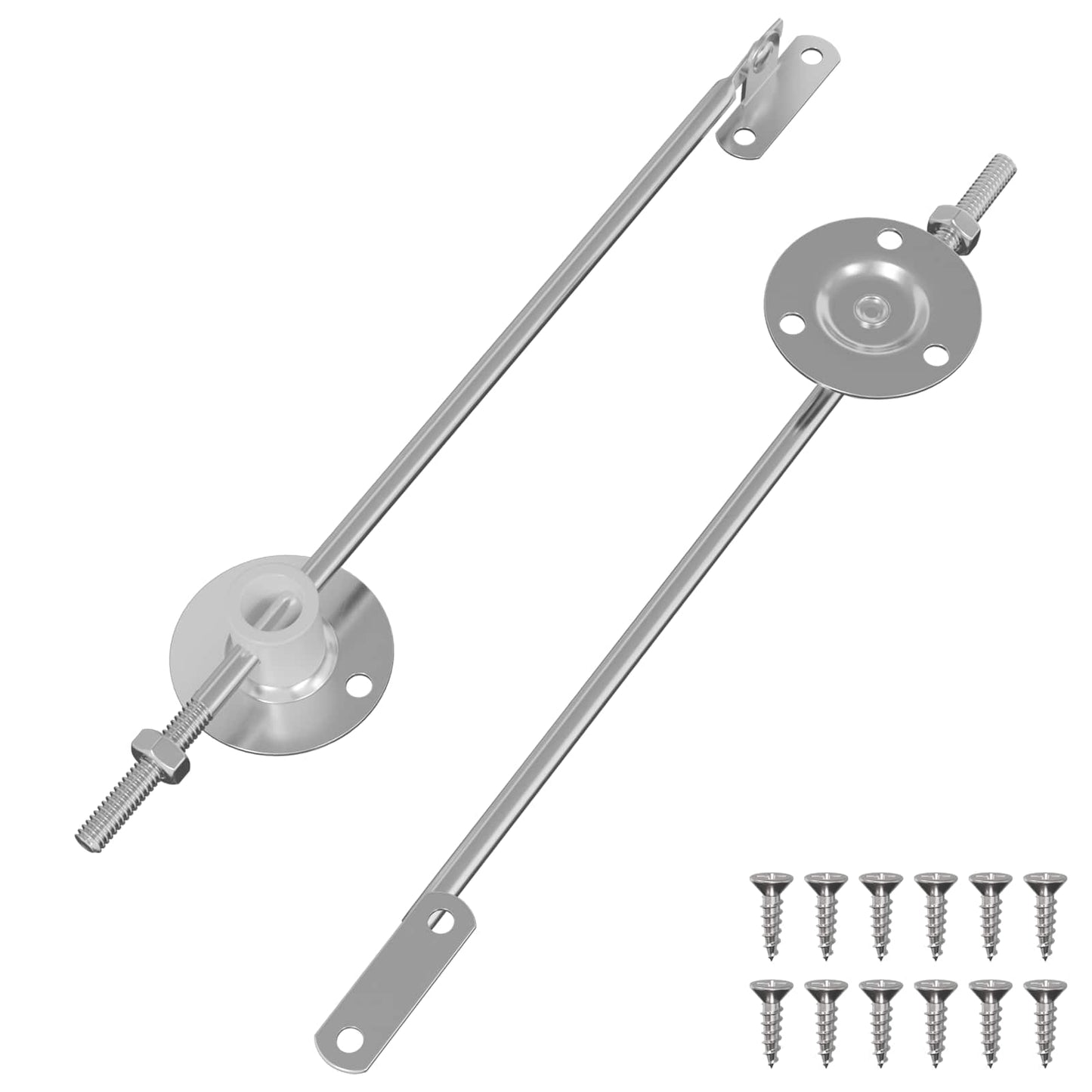 Cerniera di supporto coperchio Vidaxxl 2 pezzi argento 194 x 36 x 18 mm