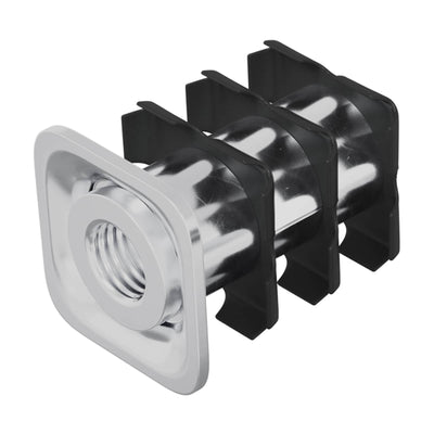 Vidaxl draadbuis invoeg 12 pcs zwart en zilver 15,8 x 15,8 x 22,5 mm
