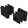 Vidaxxl tapas finales 2 piezas negro 15 x 15 x 15 mm pp