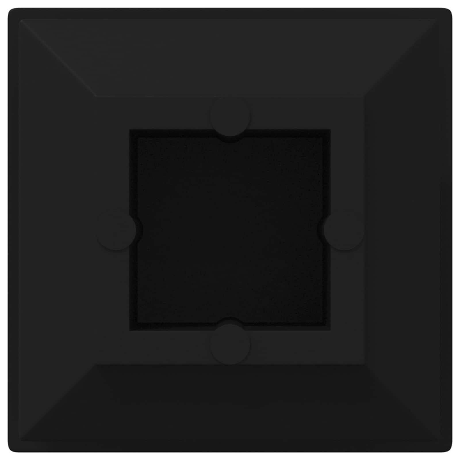 Vidaxxl tapas finales 2 piezas negro 15 x 15 x 15 mm pp