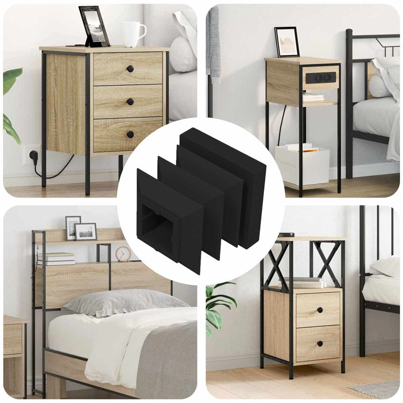 Vidaxxl tapas finales 10909 uds negro 15 x 15 x 15 mm pp
