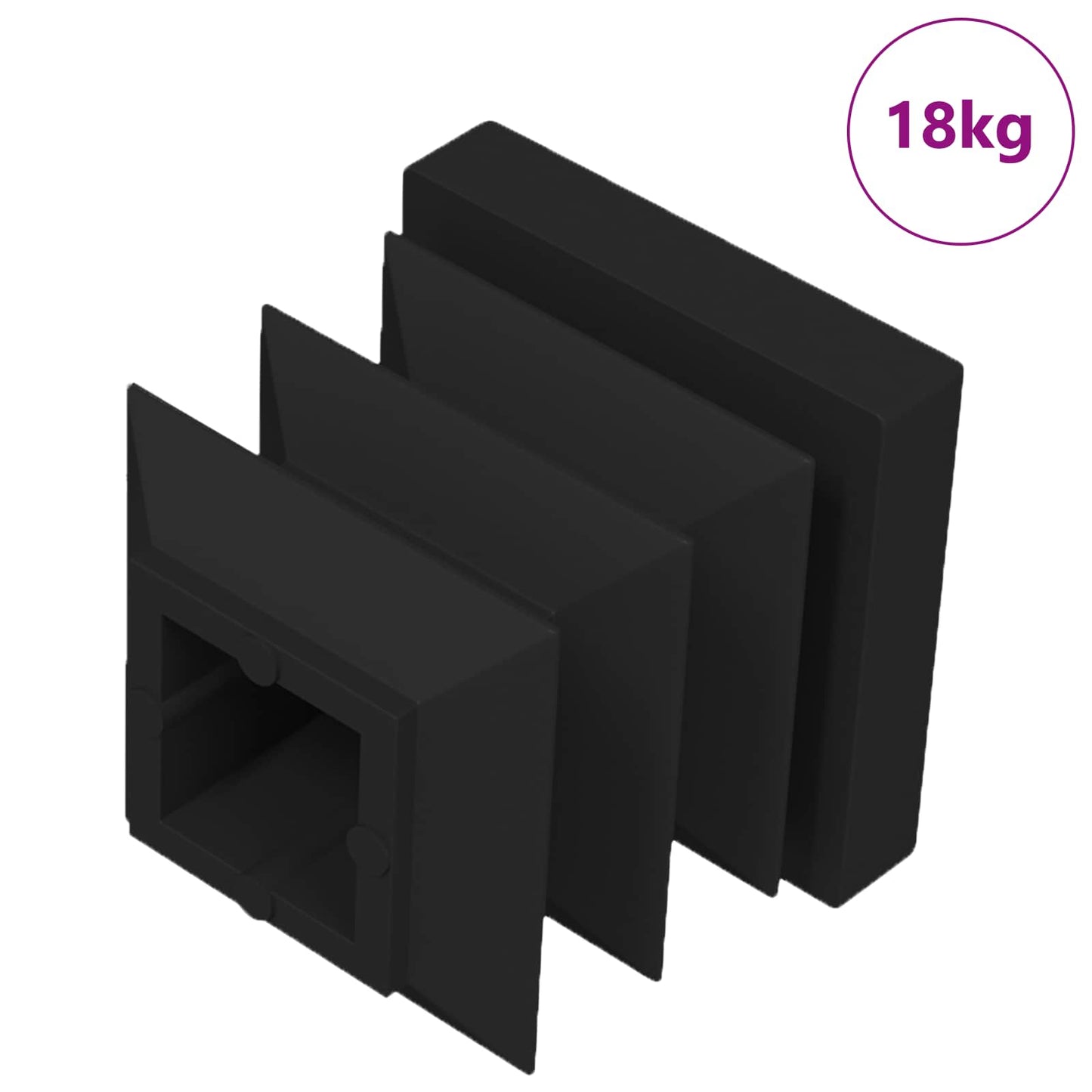 Vidaxl einddoppen 10909 pcs zwart 15 x 15 x 15 mm pp