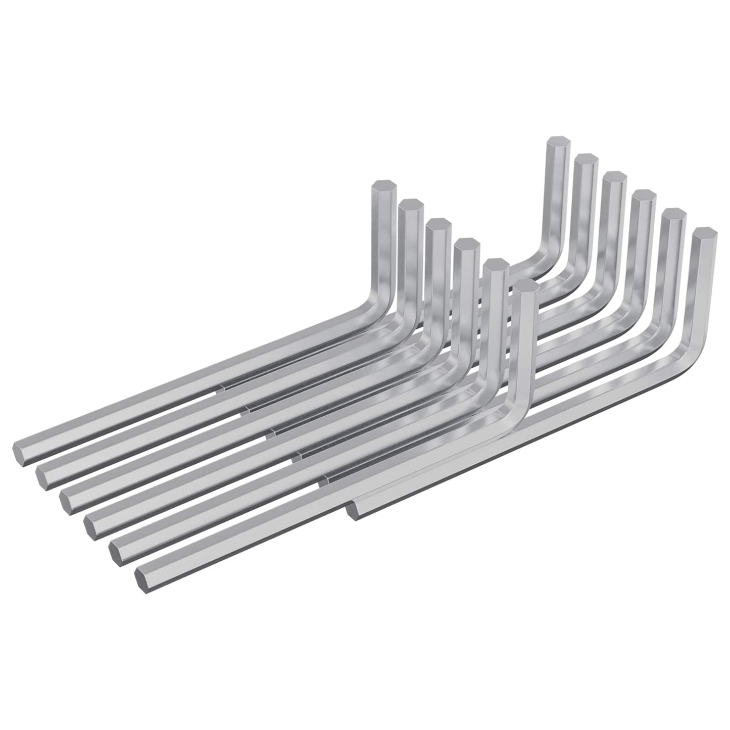 Vidaxx llave hexagonal 12 piezas plata 32 x 86 mm acero
