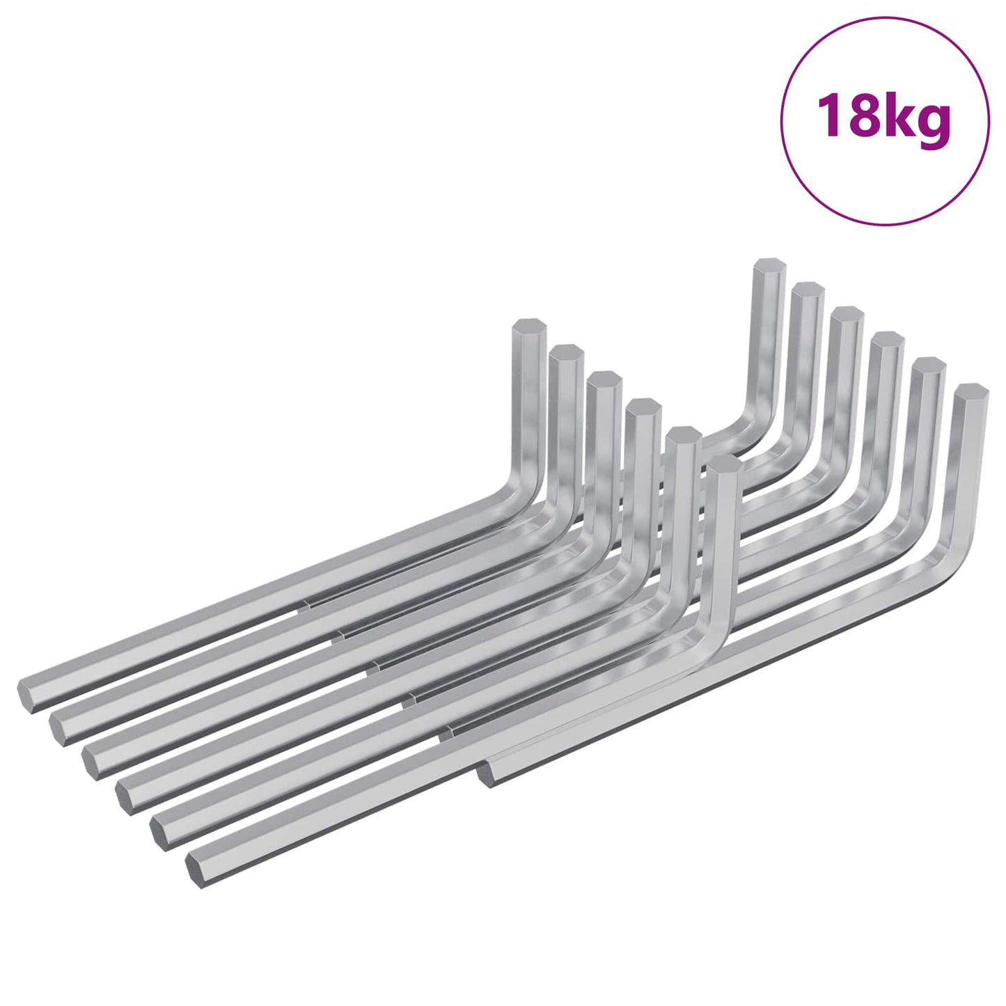 Chiave esagonale Vidaxx 4675 pezzi argento 32 x 86 mm acciaio