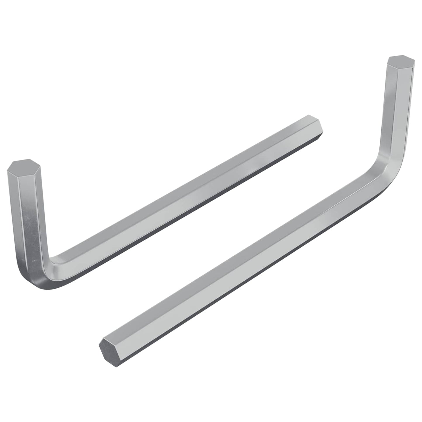 Vidaxl zeskantsleutel 2 pcs zilver 32 x 86 mm staal