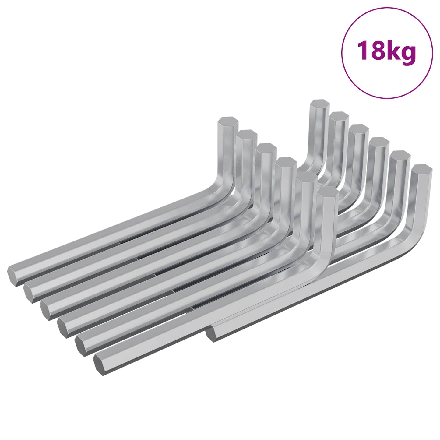 Chiave esagonale Vidaxx 1800 pezzi argento 32 x 86 mm in acciaio