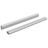Asta per armadio Vidaxxl 2 pezzi argento 764 x 15 x 29 mm in lega di alluminio