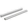 Asta per armadio Vidaxxl 2 pezzi argento 764 x 15 x 29 mm in lega di alluminio