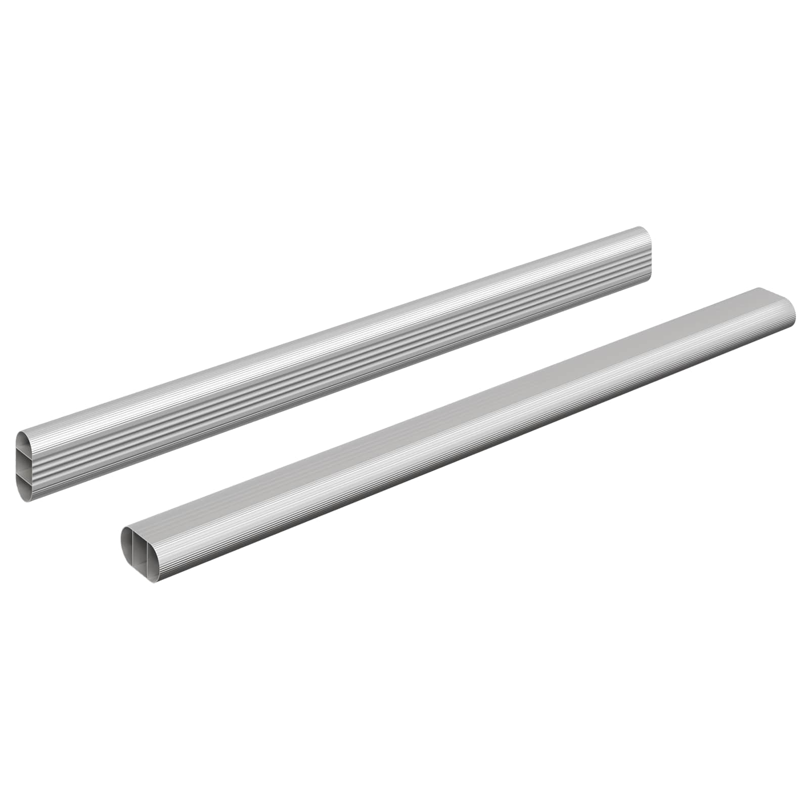 Asta per armadio Vidaxxl 2 pezzi argento 764 x 15 x 29 mm in lega di alluminio
