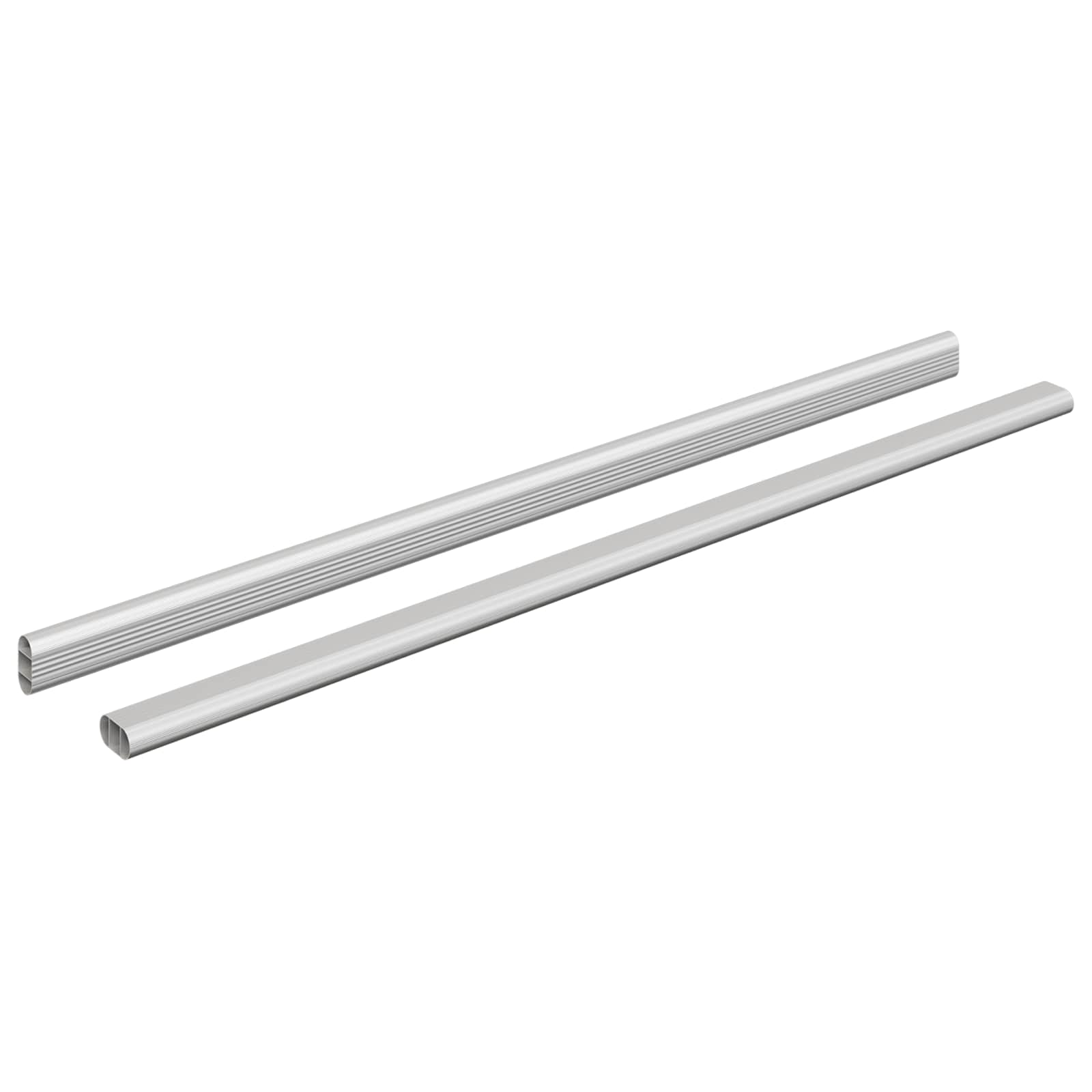 Asta per armadio Vidaxxl 2 pezzi argento 764 x 15 x 29 mm in lega di alluminio