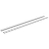 Asta per armadio Vidaxxl 2 pezzi argento 764 x 15 x 29 mm in lega di alluminio