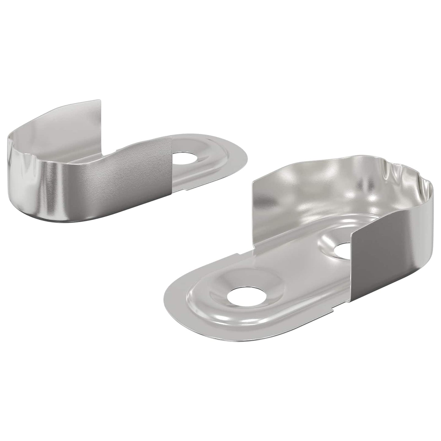 Vidaxxl soporte barra armario 2 uds zinc blanco 40 x 18 x 10 mm hierro
