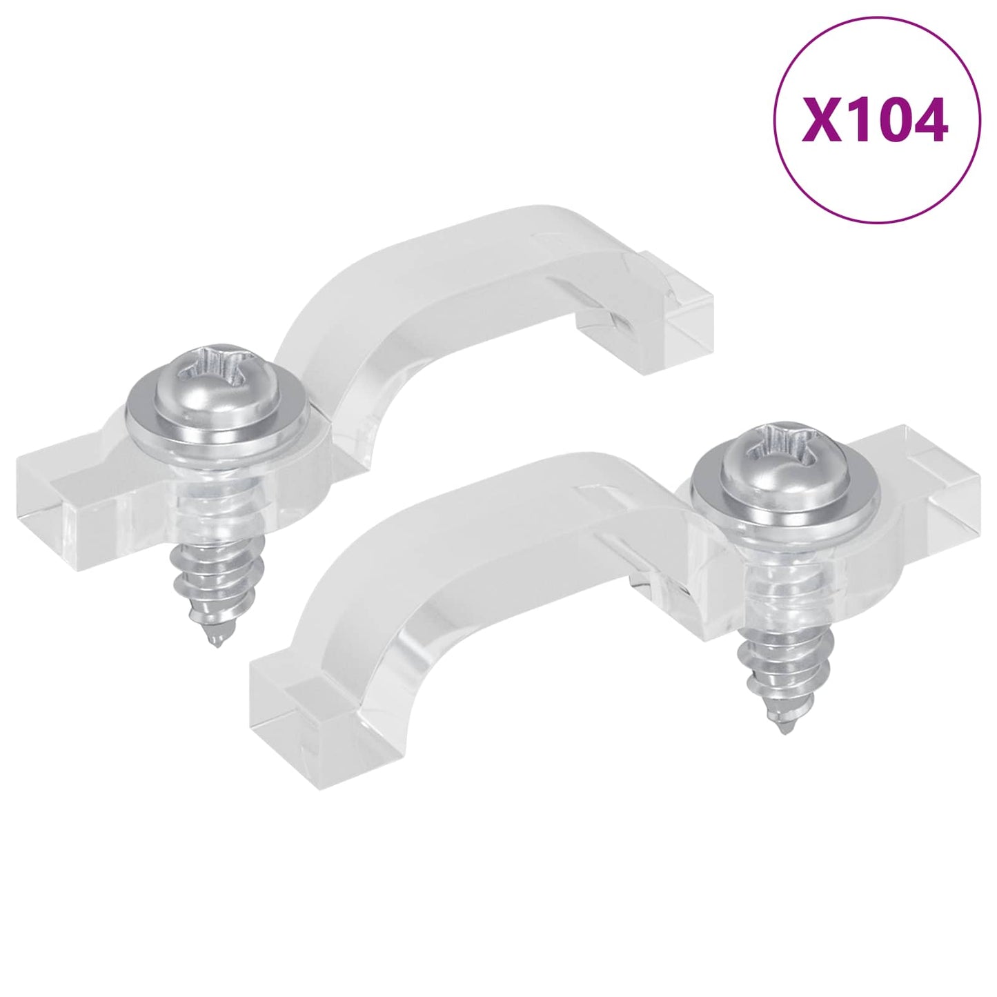 Clip per strisce LED Vidaxxl 2 pezzi trasparenti 23,8 x 7,3 x 4,3 mm