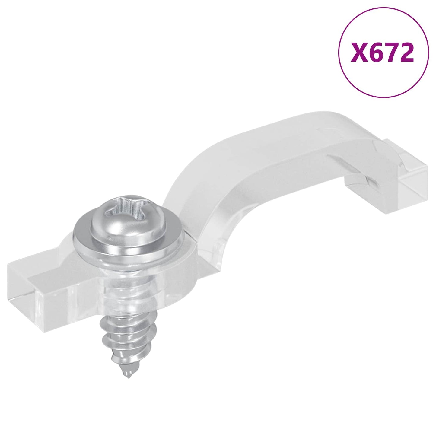 Clip per strisce LED Vidaxxl 12 pezzi trasparenti 23,8 x 7,3 x 4,3 mm